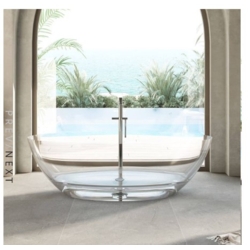 Specialty Products MAIDSTONE: 67 INCH TRANSPARENT RESIN FREESTANDING TUB